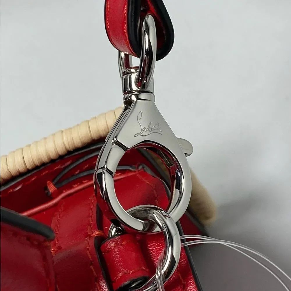 Christian Louboutin Elisa Nano leather and raffia tote - Picture 16 of 16
